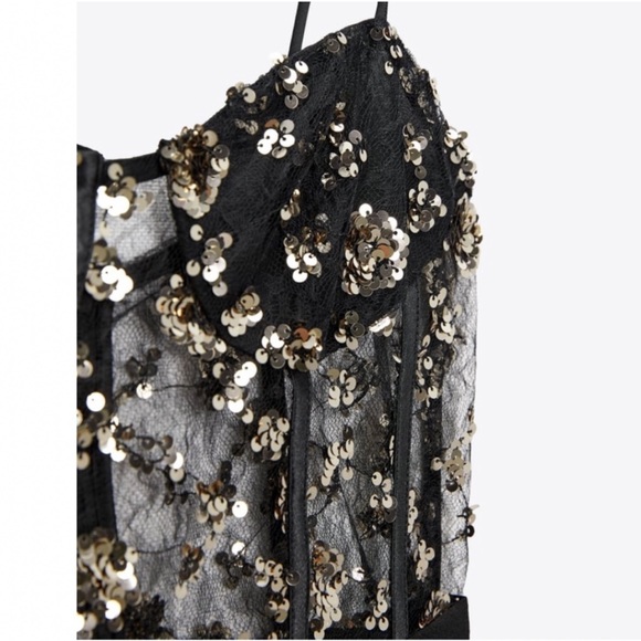ZARA SEQUIN JUMPSUIT - Picture 11 of 11